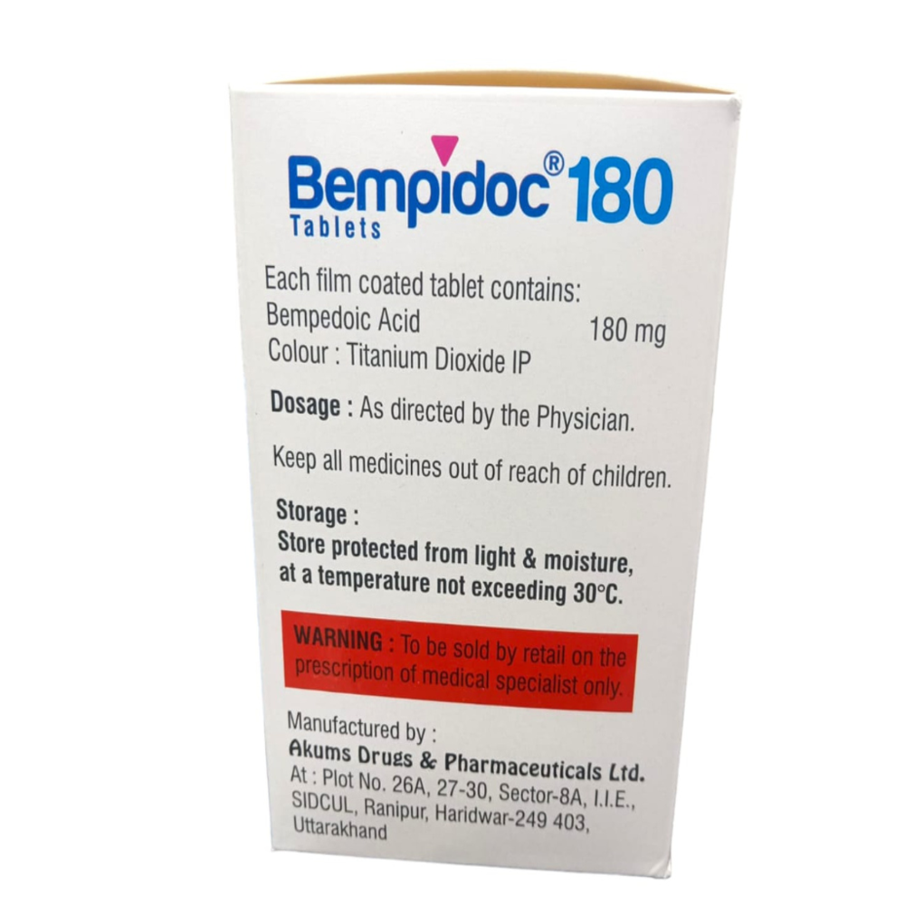 Bempedoic Acid Tablet (180mg) & Ezetimibe (10mg)
