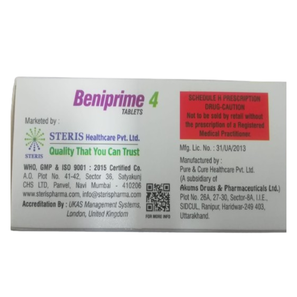 Benidipine (4mg) - Drug Type: General Medicines