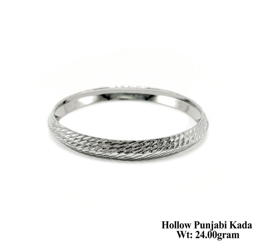92.5 Silver New Design Hollow Punjabi Kada