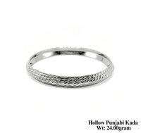 92.5 Silver New Design Hollow Punjabi Kada