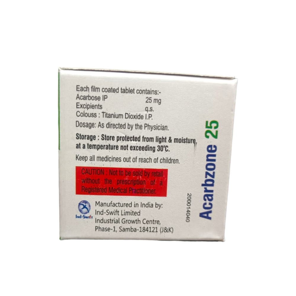 Acarbose 25mg Tablet - Drug Type: General Medicines