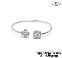 92.5 Silver New Design Imported Lady Micro Flexible Kada