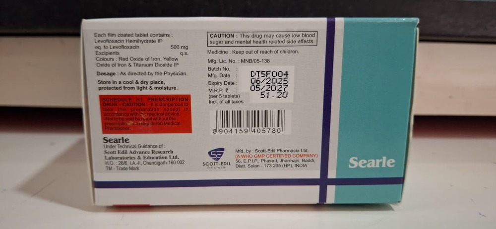 LEVOFLOXACIN 500 MG TABLET