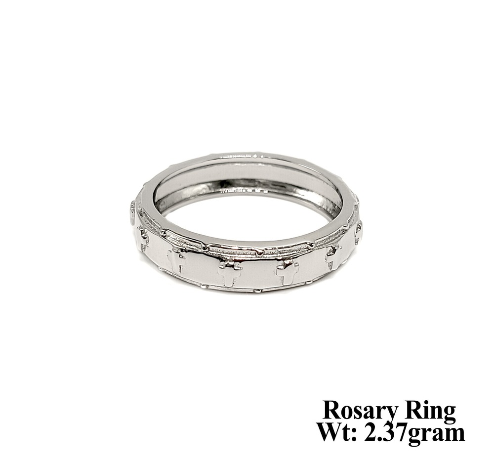 92.5 Silver New Design Rosary Ring