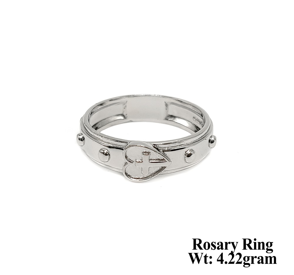 92.5 Silver New Design Rosary Ring