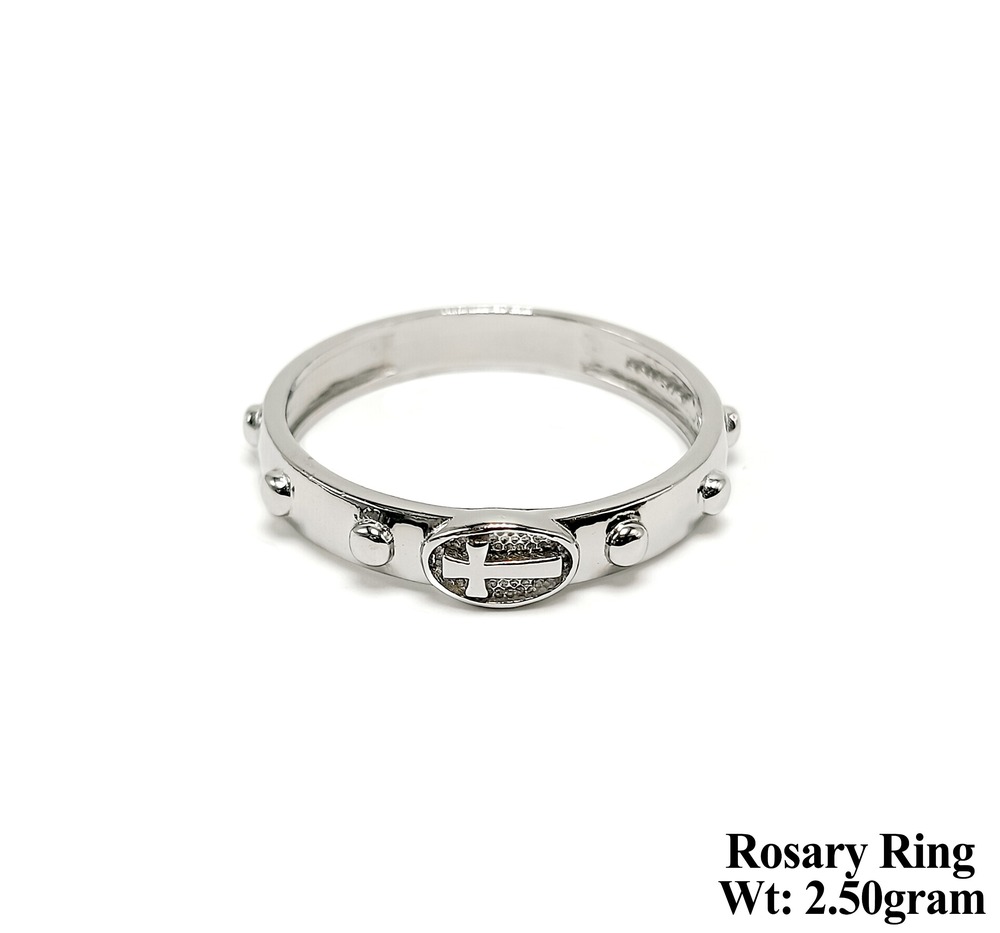 92.5 Silver New Design Rosary Ring