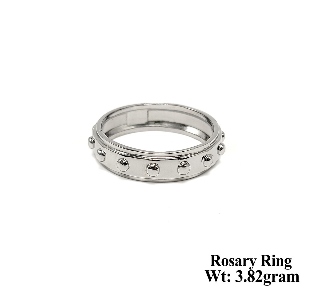 92.5 Silver New Design Rosary Ring
