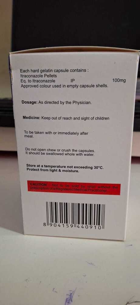 ITRACONAZOLE 100 MG CAP