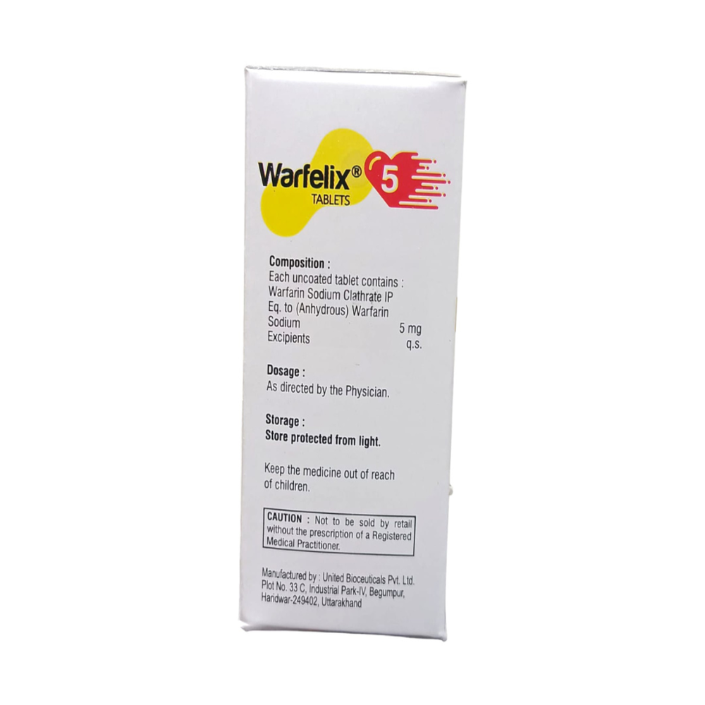 Warfarin sodium IP (5mg)