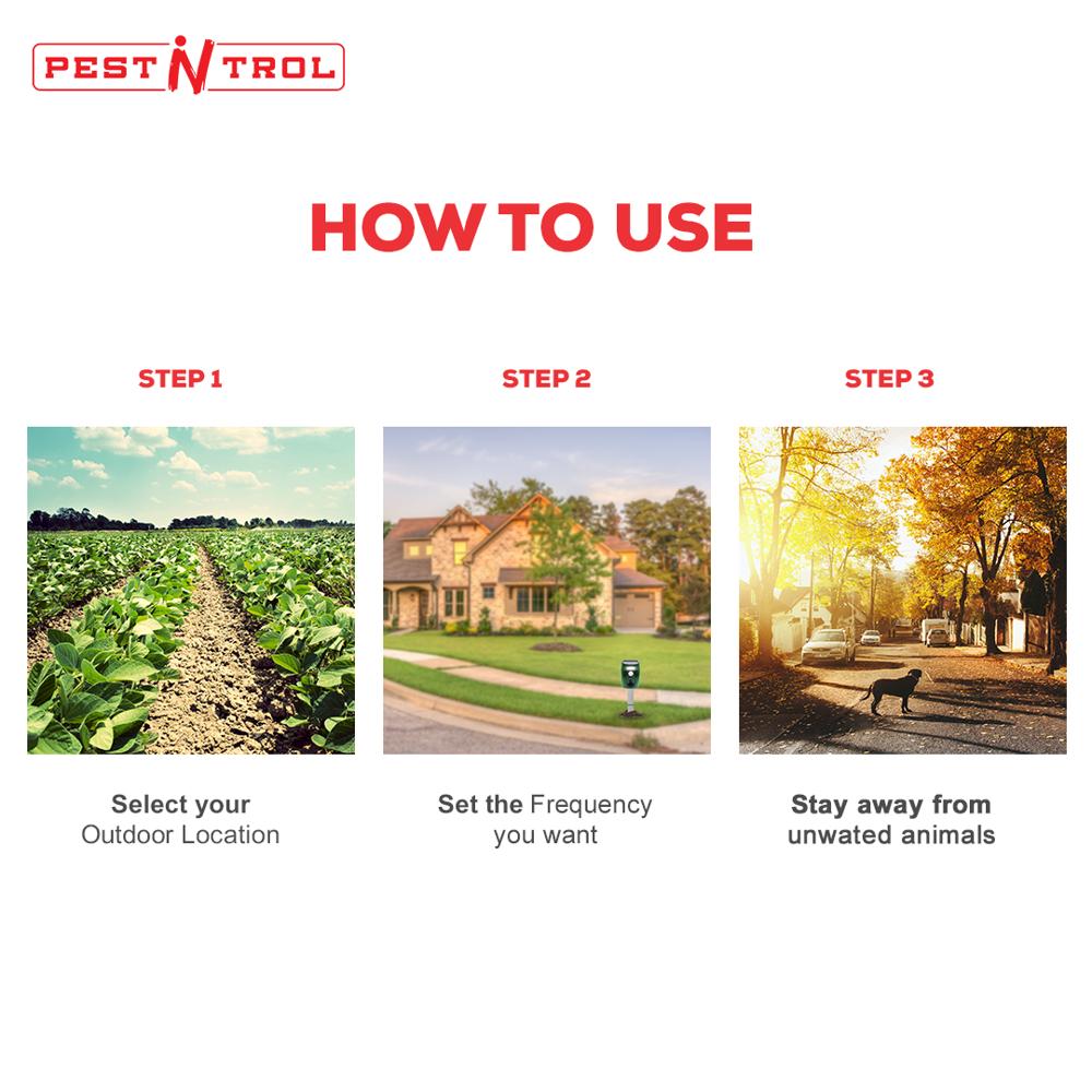 D480B Solar Ultrasonic Animal Repeller