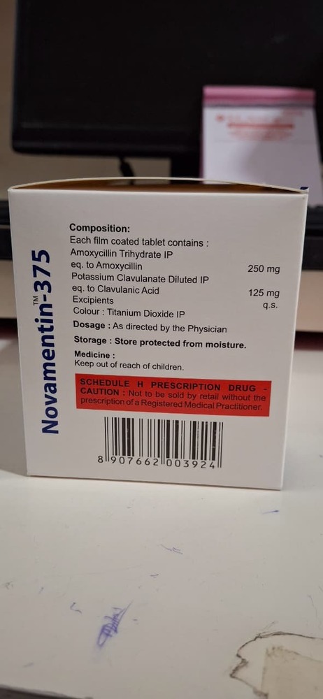AMOXYCILLIN + POTASSIUM CLAVULANATE 375 MG TABLET
