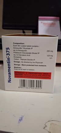 AMOXYCILLIN + POTASSIUM CLAVULANATE 375 MG TABLET