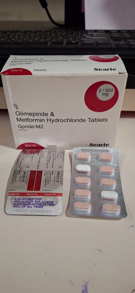 GLIMEPRIDE 2 MG  + METOFRMIN 500 MG  HCL TABLET