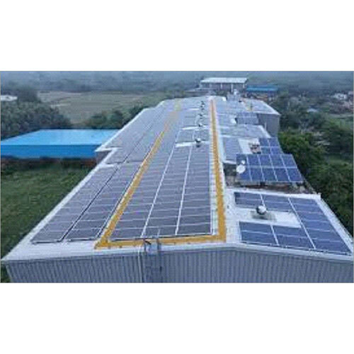 Industrial Roof Top Solar Panel Systems - Color: Blue