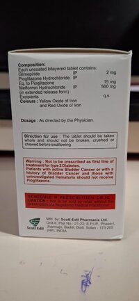 GLIMEPRIDE + METFORMIN HCL + PIOGLITAZONE HCL TABLET