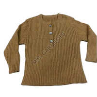 Ladies Full Sleeve Woolen Suede Cardigan