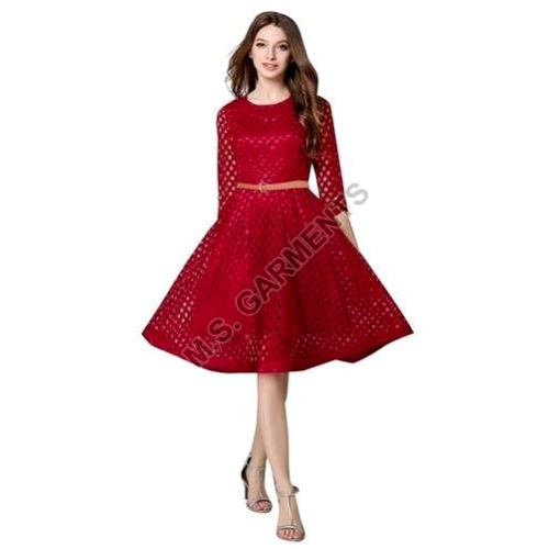 Ladies Frock - Color: Red