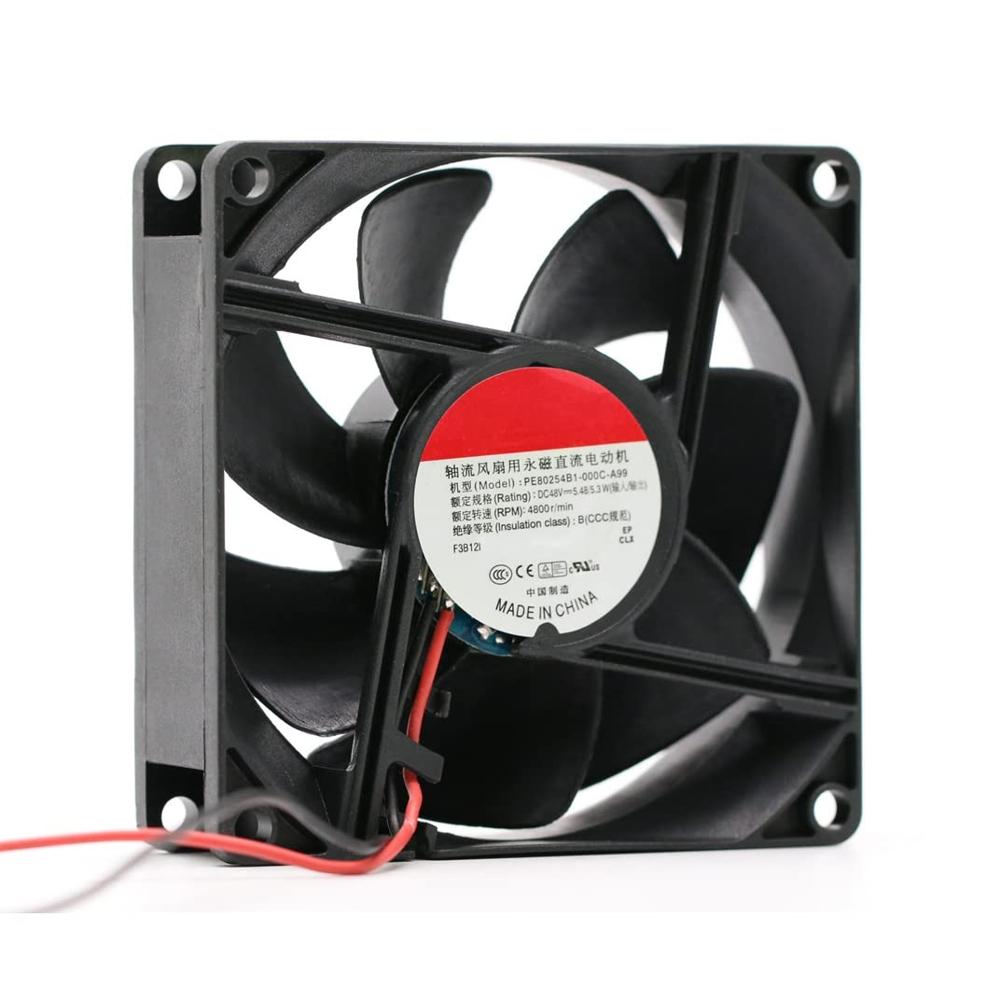 SUNON PE80254B1-000C-A99 DC48V 5.48W 4800RPM 8025 8cm 2-Wire BALL PLASTIC Inverter Axial Cooling Fan