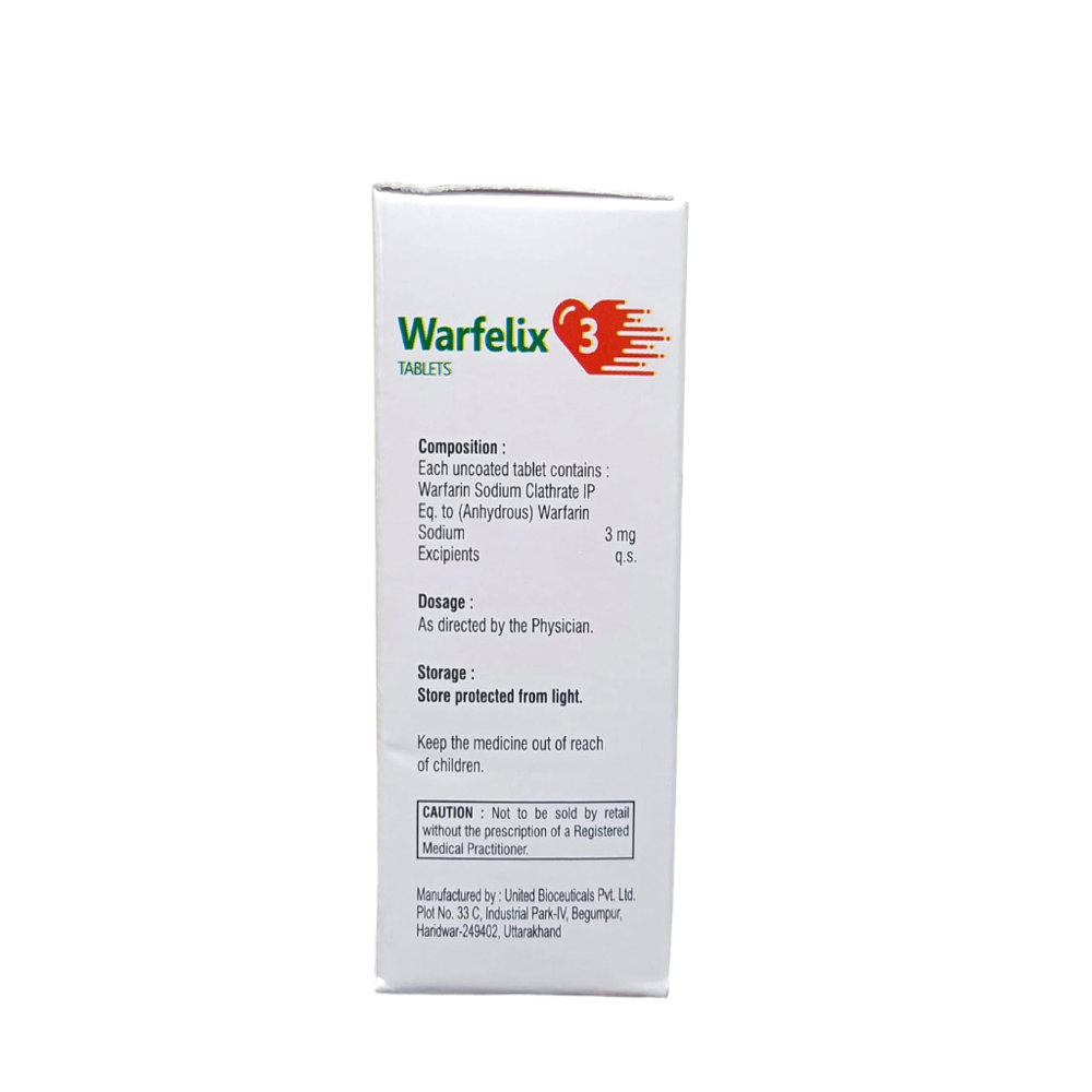 Warfarin sodium IP (3mg)