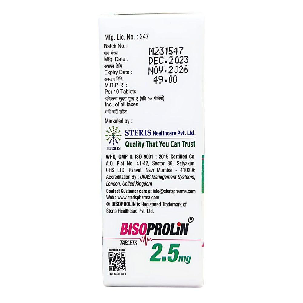 Bisoprolol Fumarate 2.5mg
