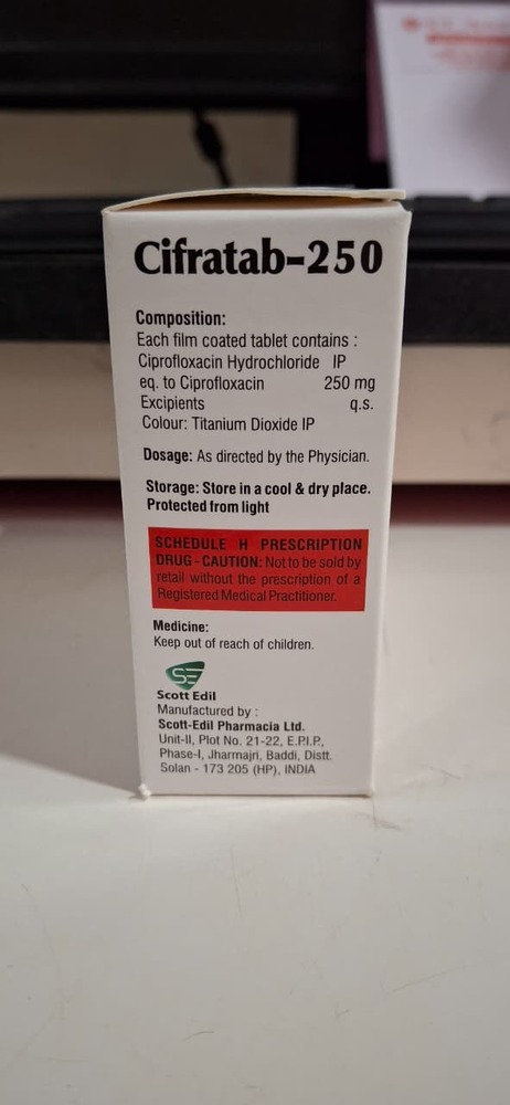 CIPROFLOXACIN 250 MG  TABLETS IP