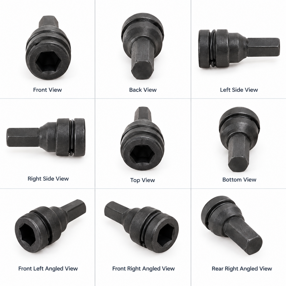 1-4 Inch Square Drive Impact Hex Bit Socket - Color: Various Available