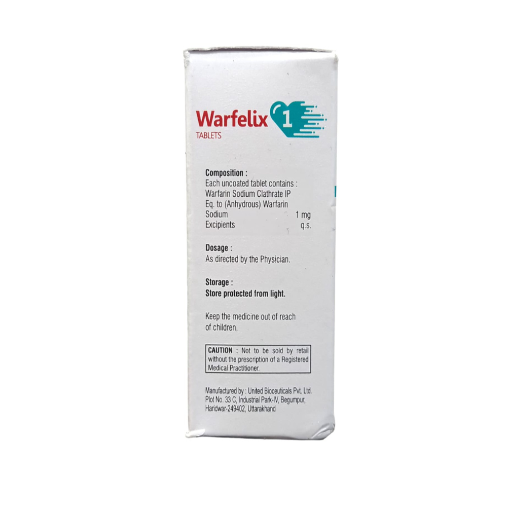 Warfarin Sodium Ip (1mg) - Dosage Form: Tablets