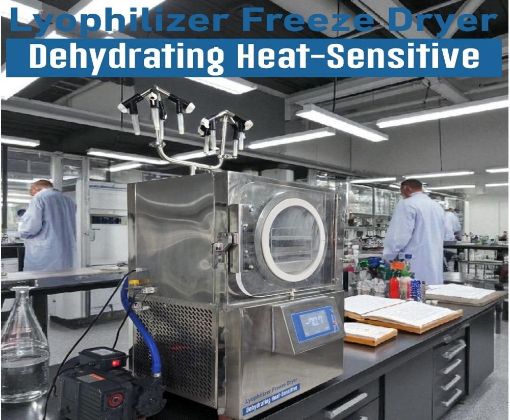 Lyophilizer Freeze Dryer - Stainless Steel, 820x695x600 Mm, 180 Kg, 2.3 W | Advanced Lyophilization For Preserving Heat-sensitive Materials