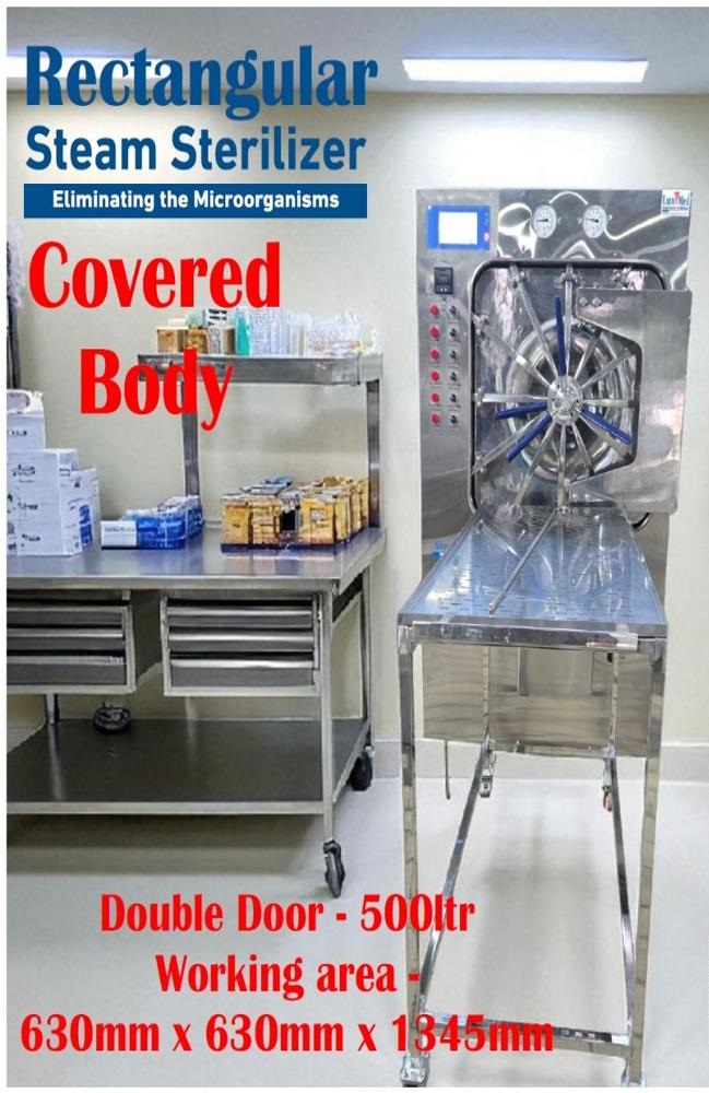 Double Door Steam Sterilizer Horizontal - Capacity: 258 Ltr