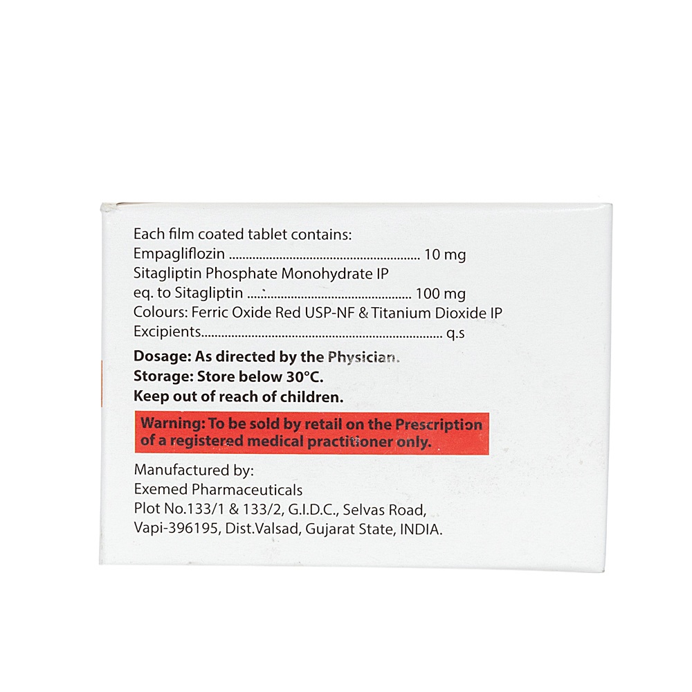 Empagliflozin 10mg & Sitagliptin 100mg Tablets