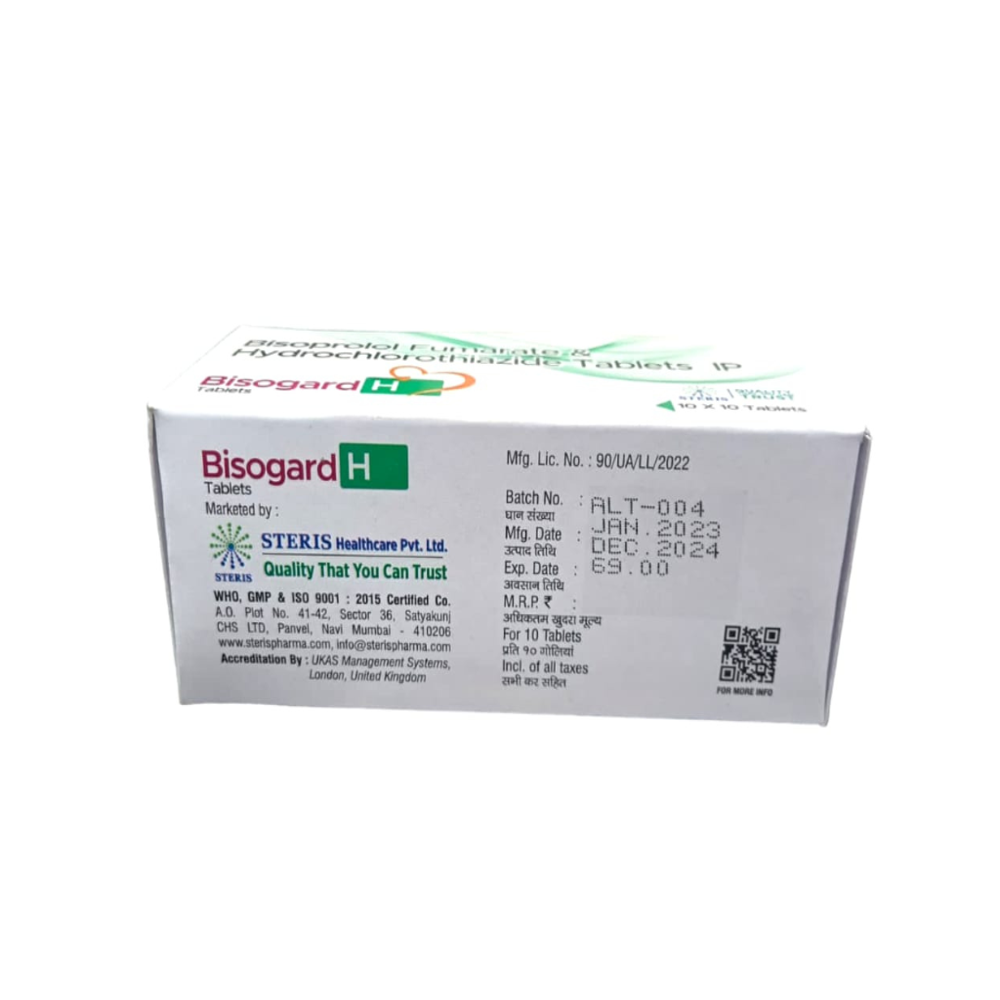 Bisoprolol Fumarate 5mg & Hydrochlorthiazide 12.5mg - Drug Type: General Medicines