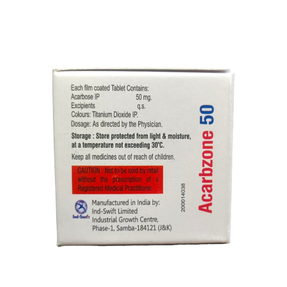 Acarbose 50mg Tablet By Steris Healthcare Private Limited