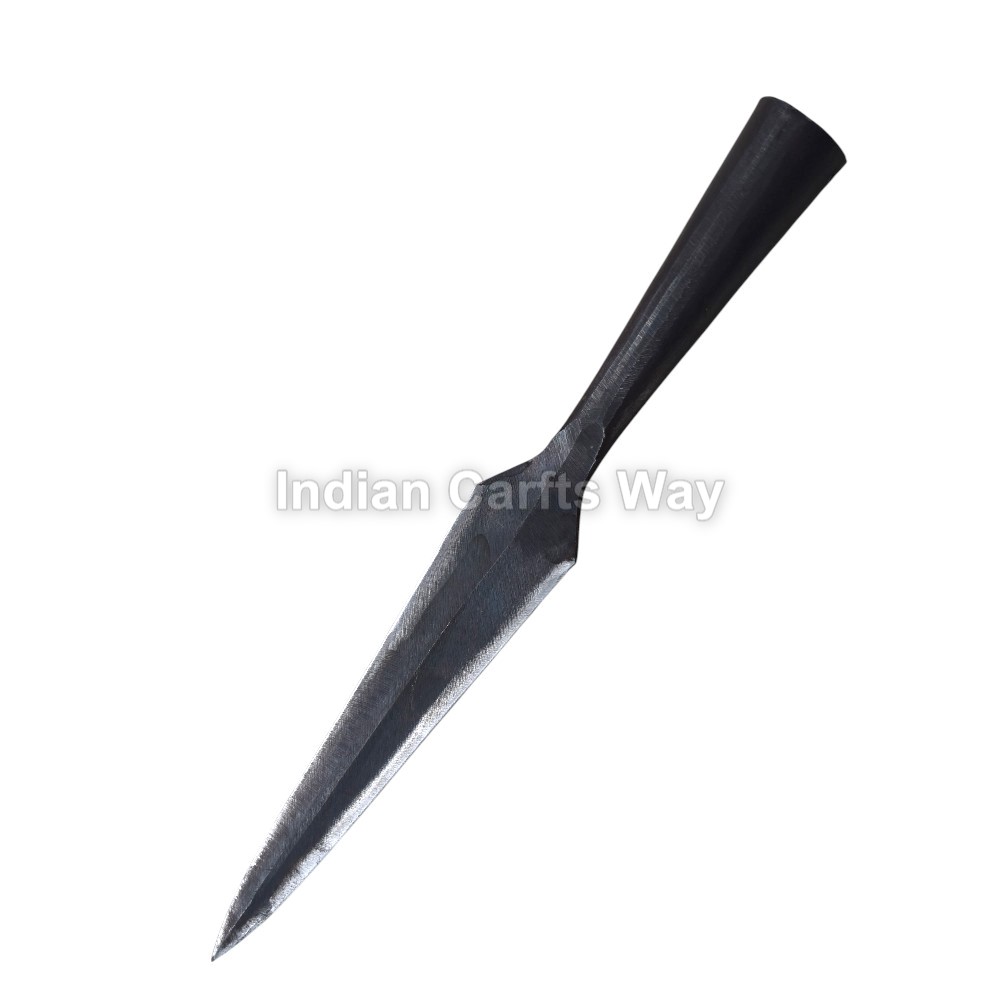 Hand Forged Medieval Iron Spearhead 