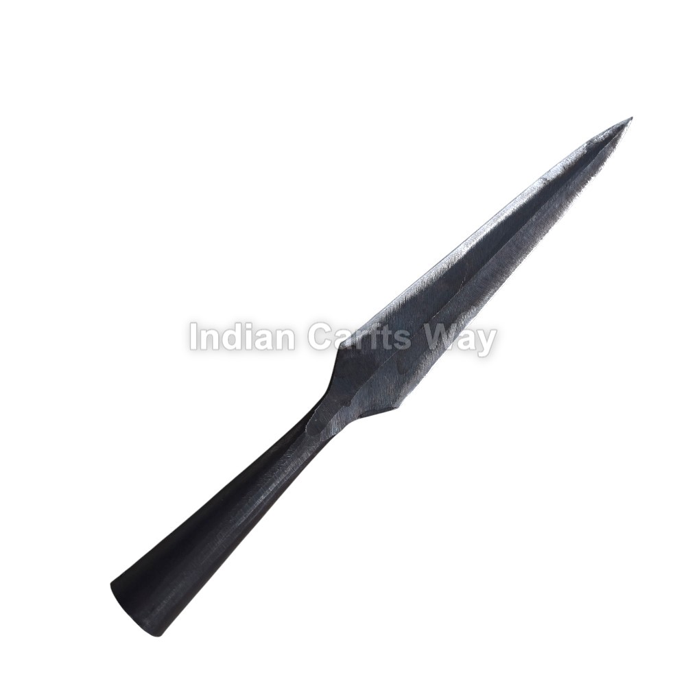 Hand Forged Medieval Iron Spearhead 