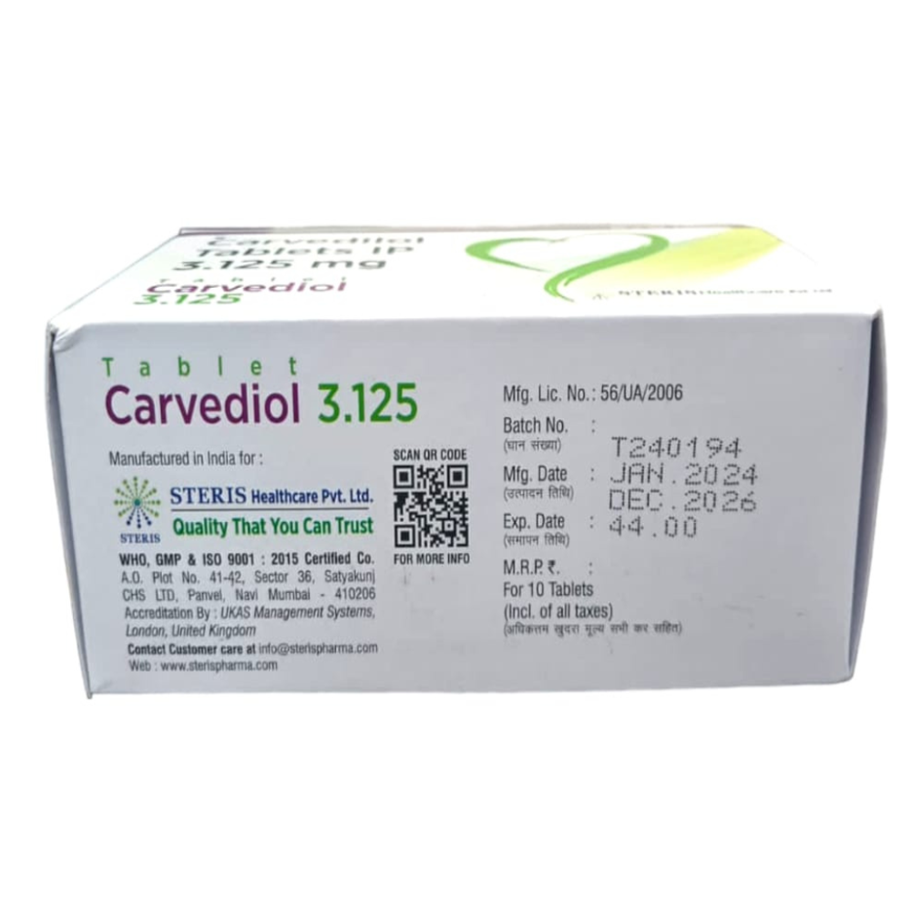 Carvedilol (3.125mg)