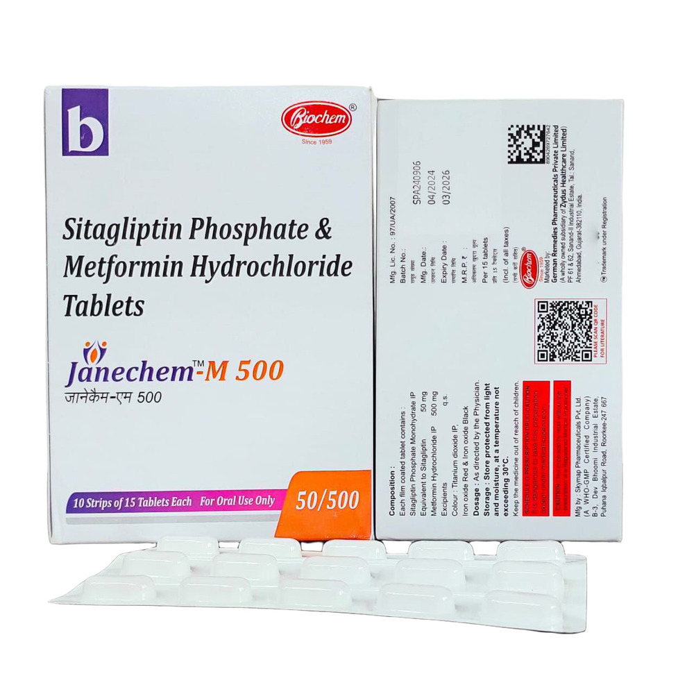 500Mg Sitagliptin Phosphate And Metformin Hydrochloride Tablets - Drug Type: General Medicines