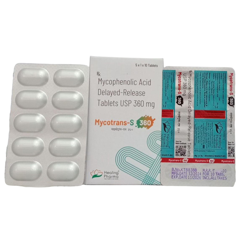 360Mg Mycophenolic Acid Delayed Release Tablets - Drug Type: General Medicines