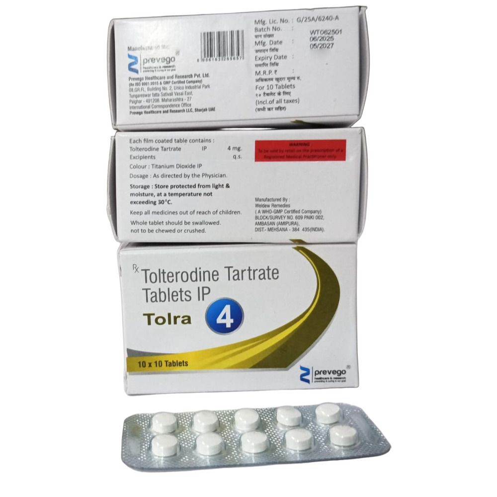 Tolterodine Tartrate Tablets - Drug Type: General Medicines