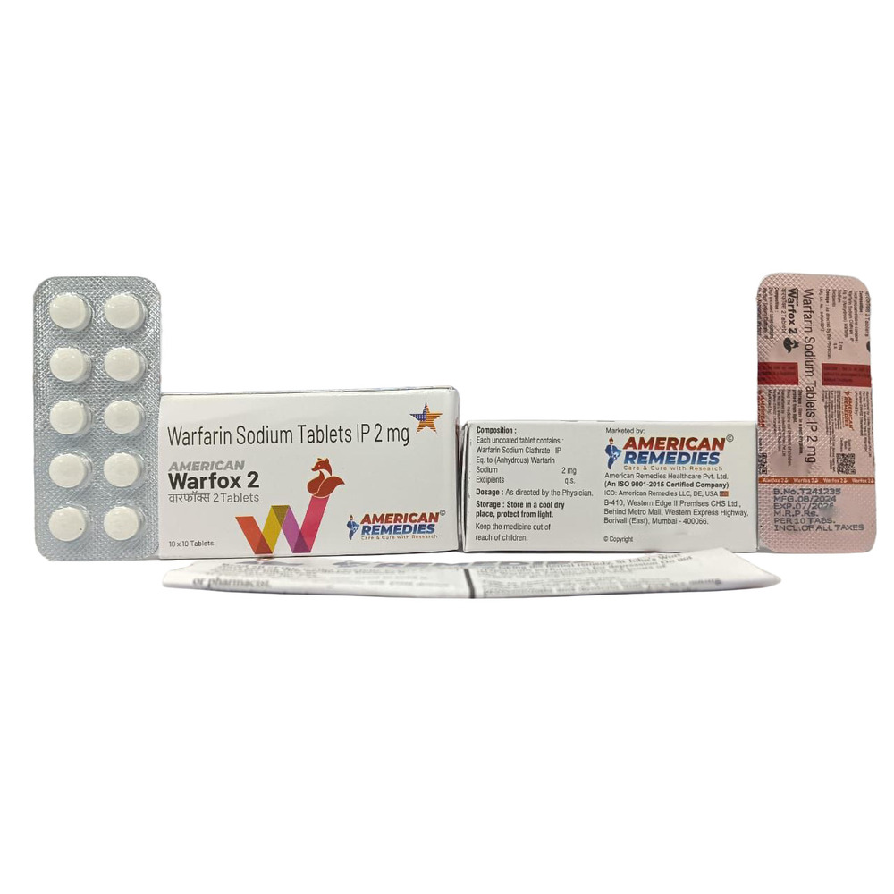 2Mg Warfarin Sodium Tablets - Drug Type: General Medicines