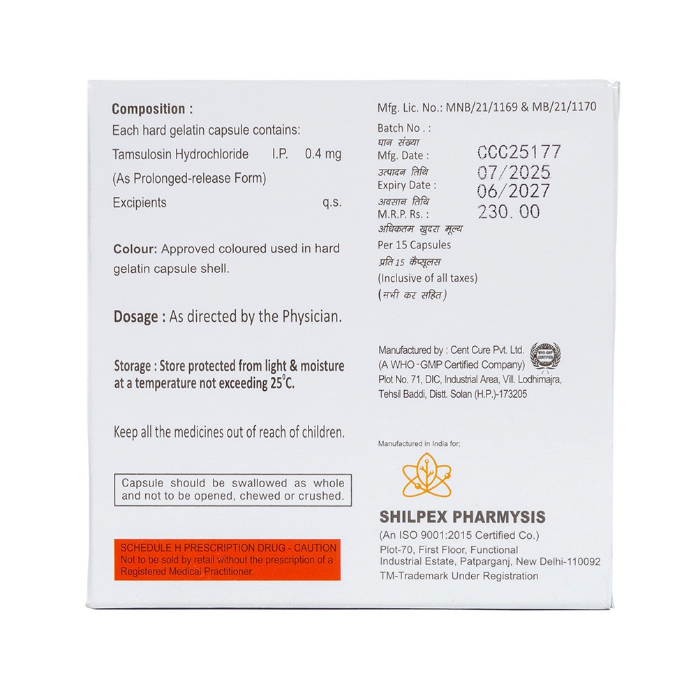 Tamsulosin Hydrochloride Modified Release Capsules