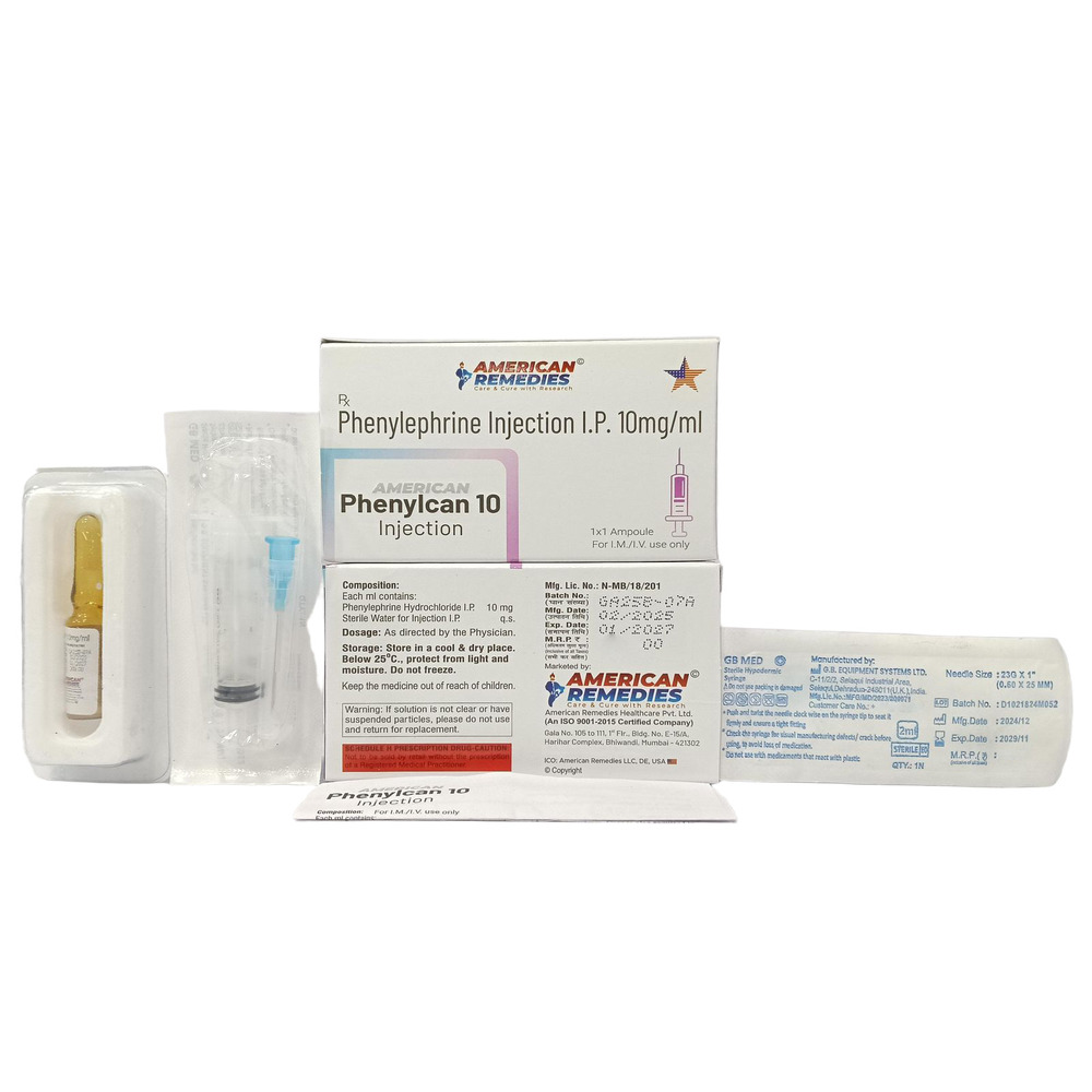 10Mg Phenylephrine Injection - Drug Type: General Medicines