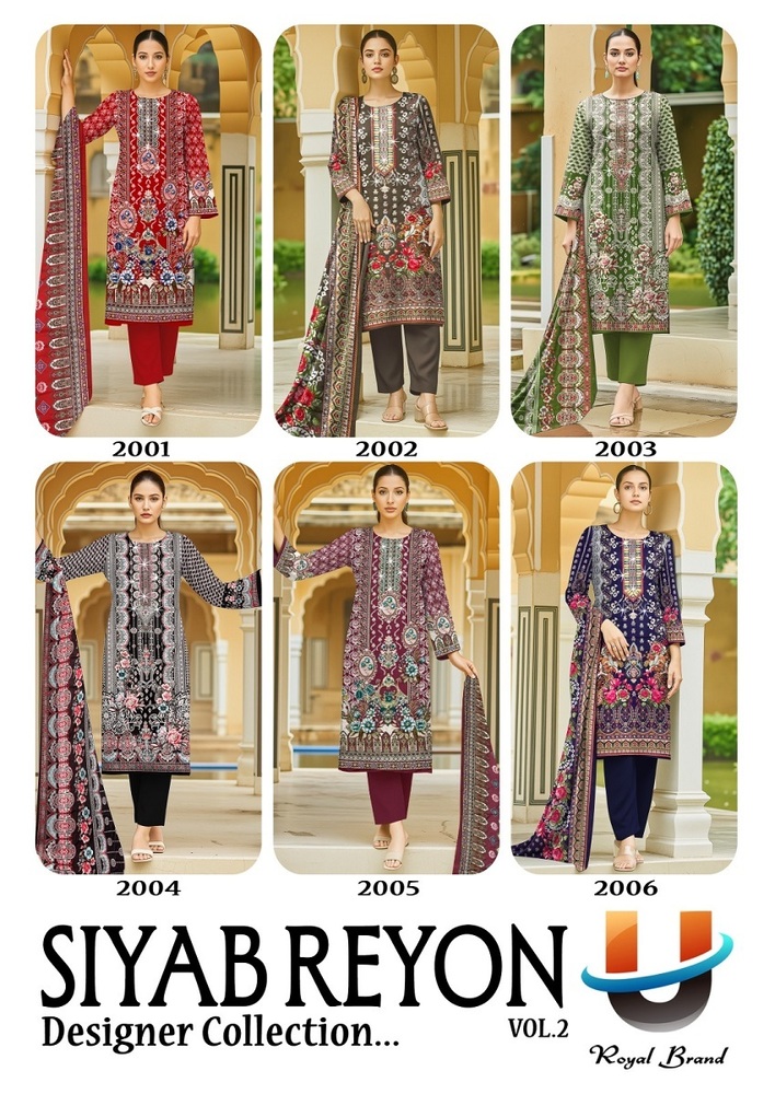 Royal Siyab Rayon Vol-2  Dress Material