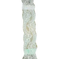 Nylon Lycra White Laces - Design: Fancy