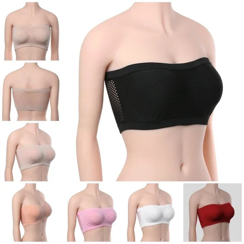 Ladies Spandex Air Tube Bra - Color: Multicolor