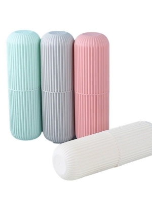 Round Thooth Brush Holder - Color: Multi Colour