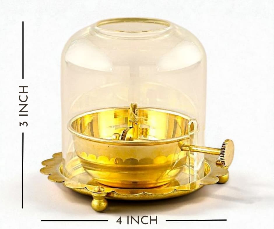 Pure Brass Akhand Diya 300ml capacity