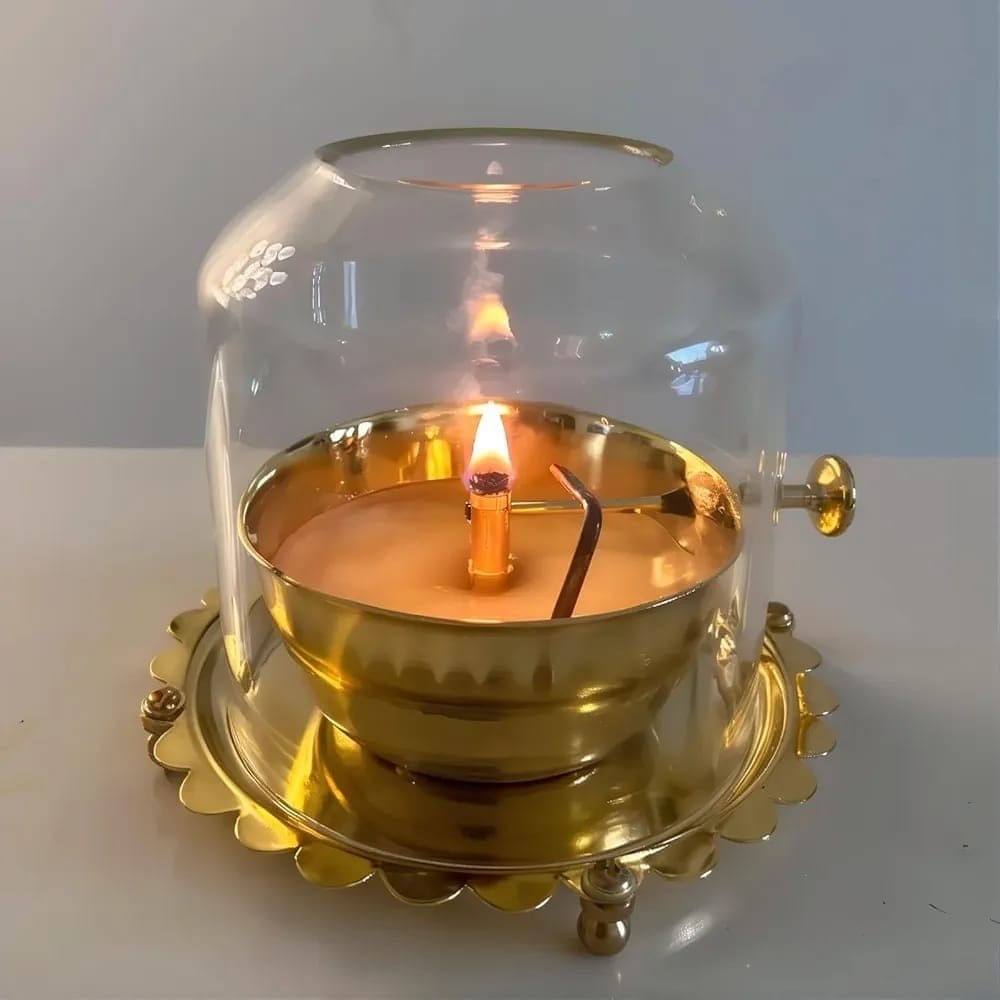 Pure Brass Akhand Diya 300ml capacity