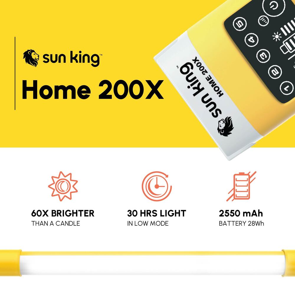 Sun King Home 200X Solar Home Light System with Modern Solar Lighting