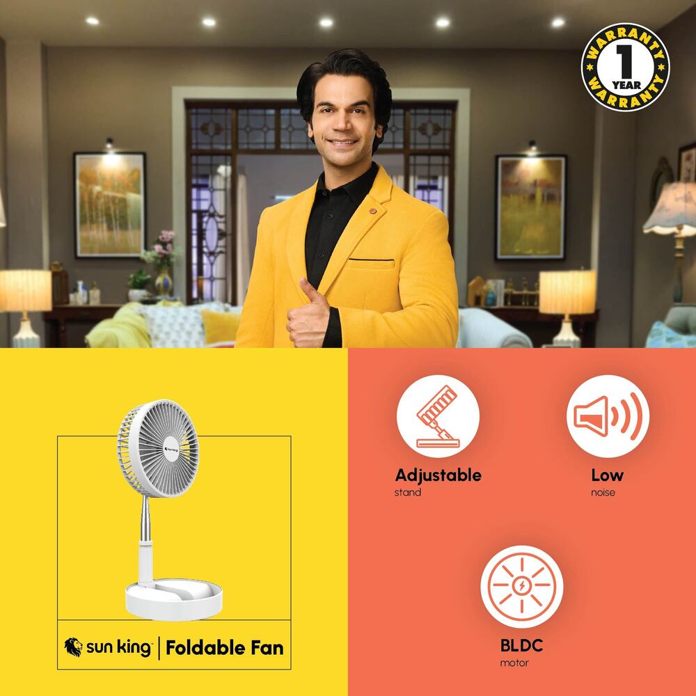 Rechargeable Table Fan - Blade Material: Metal / Plastic