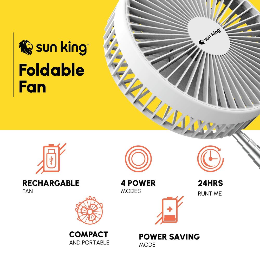Rechargeable table fan